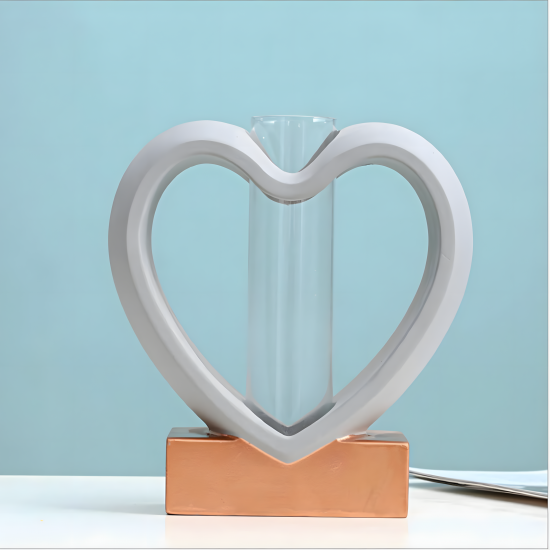 Heart-Shaped Glass Planter